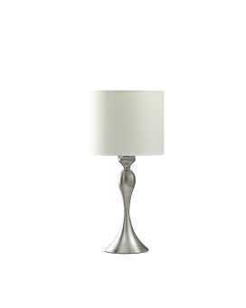 245 In Bailey Brushed Silver Modern Candlestick Metal Table Lamp