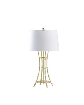 2925 In Kiara Modern Satin Brushed Gold Bamboo Metal Table Lamp