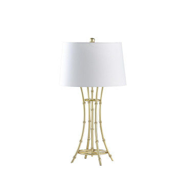 2925 In Kiara Modern Satin Brushed Gold Bamboo Metal Table Lamp