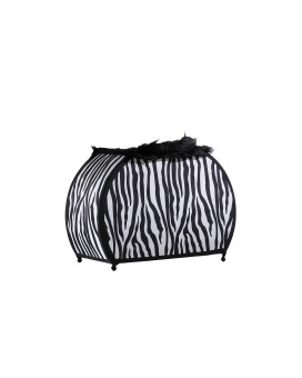 1175 In Zebra Animal Print Purse With Black Faux Handle Table Lamp