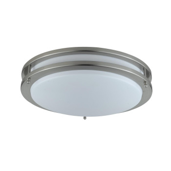 14 Inch Modern Ceiling Lamp With Frosted Acrylic Plate Steel Trim White