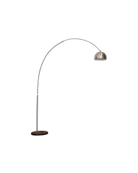 Leisuremod Arco Midcentury Modern Arched Floor Lamp 756 Height With Black Round Marble Base And Metal Dome Lamp Shade For Li