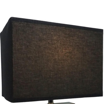 Rohi 22 Inch Table Lamp Black Fabric Shade Nickel Base Led Accents