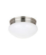 9 In Led Mushroom Fixture In Brushed Nickel