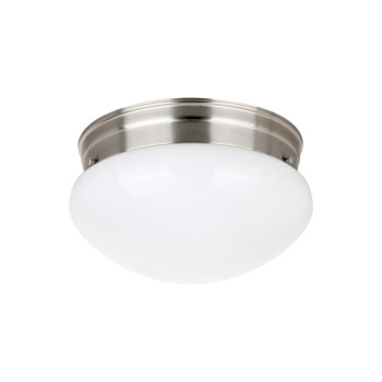 9 In Led Mushroom Fixture In Brushed Nickel