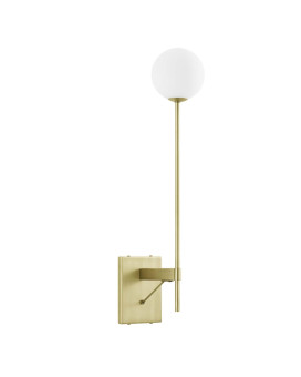 Riva White Globe Wall Sconce