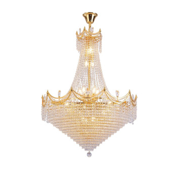 42 In Luxurious Czar K9 Crystal Single Tier Chandelier 22Led Bulbs Neo Classical Hardwired Ceiling Chandelier Lamp For Living