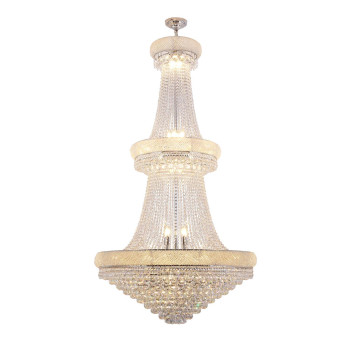 72 In Luxurious Two Tier Empire K9 Crystal Chandelier 35Led Bulbs Classical Hardwired Ceiling Chandelier Lamp For Living Room