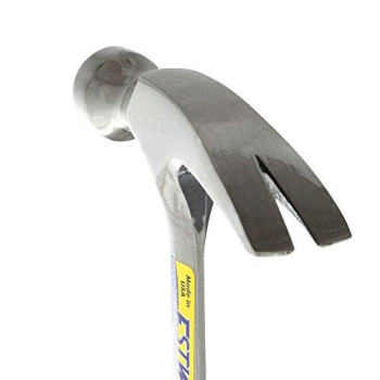 Estwing Hammer - 20 oz Straight Rip Claw with Smooth Face & Shock Reduction Grip - E3-20S , Silver