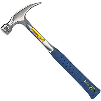 Estwing - GGE316S Hammer - 16 oz Straight Rip Claw with Smooth Face & Shock Reduction Grip - E3-16S