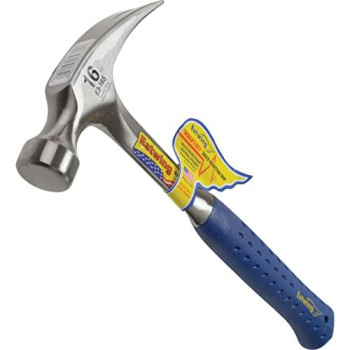 Estwing - GGE316S Hammer - 16 oz Straight Rip Claw with Smooth Face & Shock Reduction Grip - E3-16S