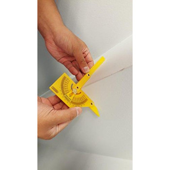 General Tools 29 Plastic Protractor and Angle Finder, Outside, Inside, Sloped Angles, 0?to 180?, Yellow