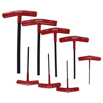 Bondhus 13389 Set of 8 Hex T-handles w/Stand, sizes 2-10mm