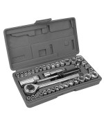 Performance Tool W1173 SAE/Metric 40-Piece SAE and Metric Socket Set, 1/4-Inch & 3/8-Inch Drive