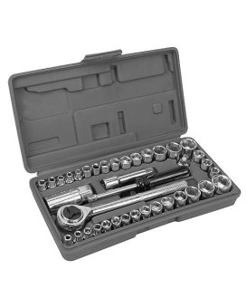 Performance Tool W1173 SAE/Metric 40-Piece SAE and Metric Socket Set, 1/4-Inch & 3/8-Inch Drive