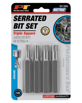 Performance Tool W1395 4-Piece Metric Bit Set