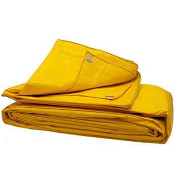 8 Ft X 10 Ft High Visibility Yellow Tarp - 3.3 Oz.