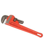 Superior Tool 02810 Heavy Duty Straight Cast-Iron Handled Pipe Wrench 1-1/2 Inch Jaw-Ten Inch Pipe Wrench with One and a Half Inch Jaw