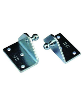 JR Products BR-1060 Angled Gas Spring Mounting Bracket 10mm, Pack of 2