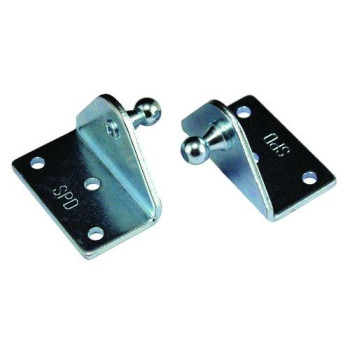 JR Products BR-1060 Angled Gas Spring Mounting Bracket 10mm, Pack of 2