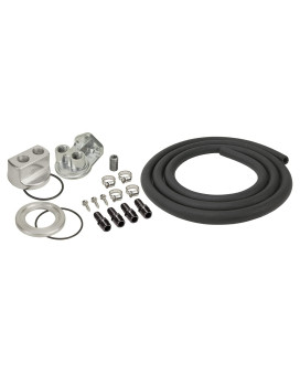 Derale 15716 Engine Oil Filter Relocation Kit,Silver