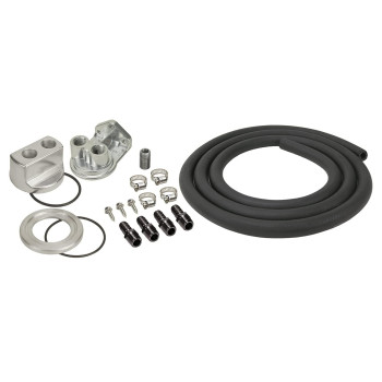 Derale 15716 Engine Oil Filter Relocation Kit,Silver