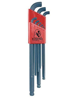 Bondhus 16599 Set of 9 Balldriver Stubby L-wrenches, sizes 1.5-10mm