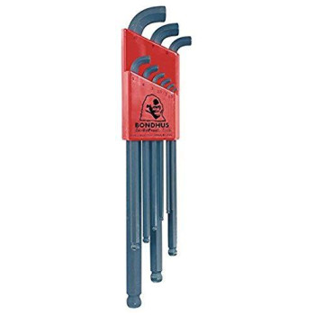 Bondhus 16599 Set of 9 Balldriver Stubby L-wrenches, sizes 1.5-10mm