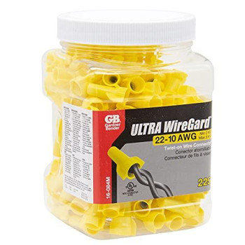 Gardner Bender 16-084 WingGard Twist-On Wire Connectors, 22-10 AWG, Electrical , 100 pk, Yellow