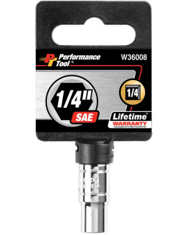 Performance Tool W36014 1/4-Inch Drive 7/16-Inch 6pt Socket