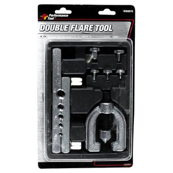 Performance Tool W80670 7Pc Flaring Tool Set for 3/16, 1/4, 5/16, 3/8 and 1/2-Inch O.D. tubing sizes with Lever Lock Flaring Bar and Storage Case