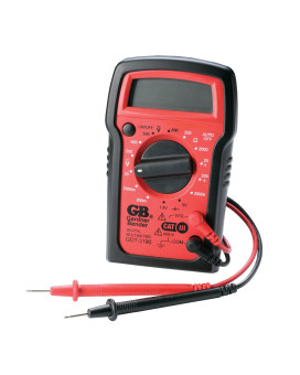 Gardner Bender GDT-3190 Digital Multimeter, 4 Function, 14 Range, Tests AC/DC Voltage, Resistance, and Battery, Manual Ranging, Auto-Off, 1/Each, Red With Black Rubber Boot