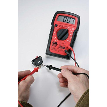 Gardner Bender GDT-3190 Digital Multimeter, 4 Function, 14 Range, Tests AC/DC Voltage, Resistance, and Battery, Manual Ranging, Auto-Off, 1/Each, Red With Black Rubber Boot