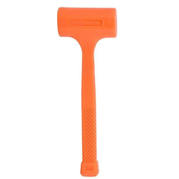 NEIKO 02848A 3 LB Dead Blow Hammer, Neon Orange | Unibody Molded | Checkered Grip | Spark and Rebound Resistant