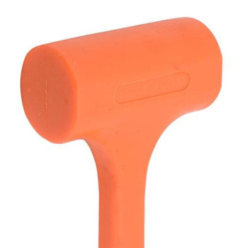 NEIKO 02848A 3 LB Dead Blow Hammer, Neon Orange | Unibody Molded | Checkered Grip | Spark and Rebound Resistant