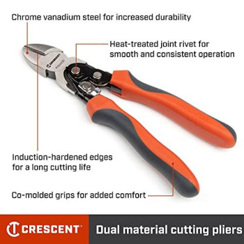 Crescent 8 Pro Series Diagonal Compound Action Dual Material Cutting Pliers - PS5429C