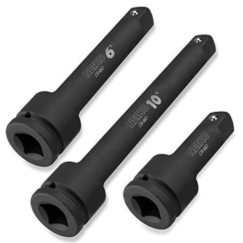 NEIKO 00236A 3/4?Drive Impact Extension Bar | 3 Piece | 4? 6? 10?| Cr-Mo Steel