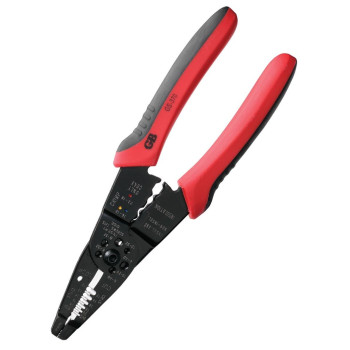 Gardner Bender GS-370 Multi-Tool Electrical Wire Stripper, Comfort Grip, Solid & Stranded Wire, 22-10 AWG, Hand Tool, 8??in.