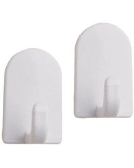 InterDesign Self-Adhesive Mini Hook, White, Set of 6