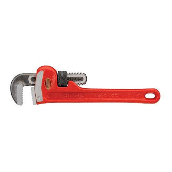 RIDGID 31005 Model 8 Heavy-Duty Straight Pipe Wrench, 8-inch Plumbing Wrench