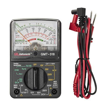 Gardner Bender GMT-318 Analog Multimeter, 6 Function, 14 Range, AC / DC Volt, 500V