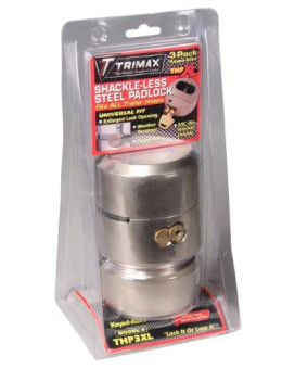 Trimax THP3XL Hockey-Puck Shackle Trailer Door Lock-3 Pack