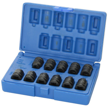 Grey Pneumatic (1211P 3/8 Drive 11-Piece Pipe Plug Socket Set