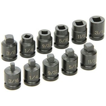 Grey Pneumatic (1211P 3/8 Drive 11-Piece Pipe Plug Socket Set