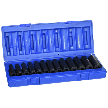 Grey Pneumatic (1203MD) 3/8 Drive 13-Piece 12-Point Deep Metric Socket Set