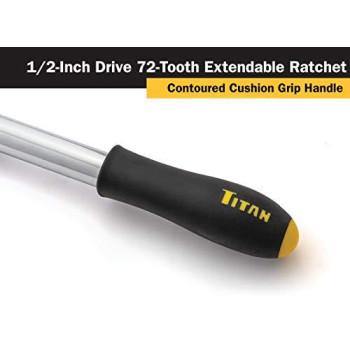 Titan 12073 1/2-Inch Drive x 18 to 23-1/2-Inch 72-Tooth Extendable Ratchet