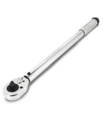 Powerbuilt Dual Drive Torque Wrench, 3/8 and 1/2 Inch Drives, 10ft Lbs, 19-inches Long, 10-150 Feet Range, Micrometer Style Torque Ranges 944001