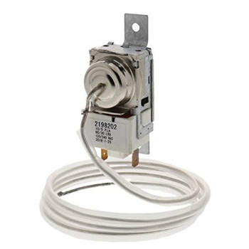 Whirlpool 2198202 Thermostat for Refrigerator, Silver