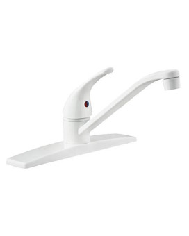 Dura Faucet DF-NMK600-WT RV Swivel Kitchen Sink Faucet (White)