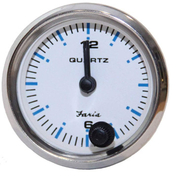 FARIA BEEDE 13891 Chesapeake Stainless Steel Analog Clock (Quartz) - 2, White